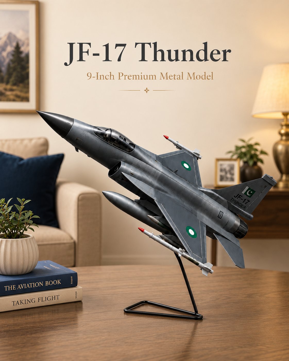 JF-17 Thunder Metal Aircraft Model – 9 Inch